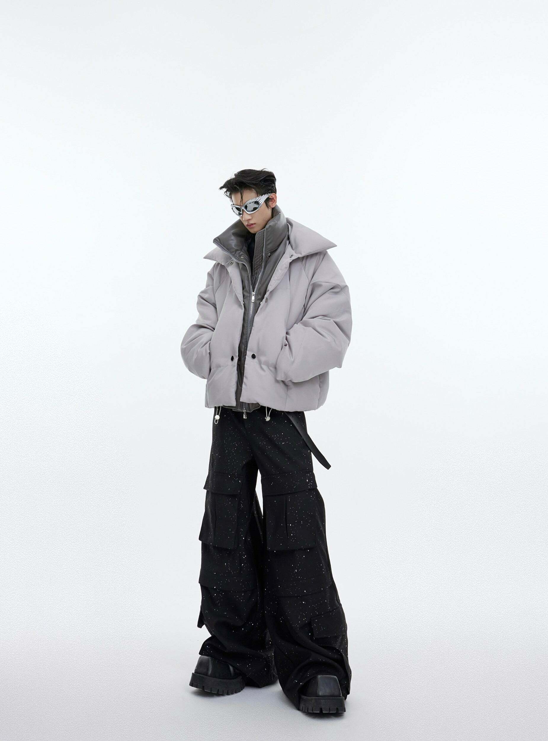 CulturE Double Layered Puffer Jacket - Y2K Grunge, 90s Retro, Summer & Party Outfits