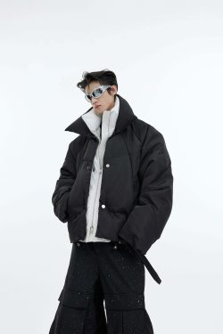 CulturE Double Layered Puffer Jacket - Y2K Grunge, 90s Retro, Summer & Party Outfits