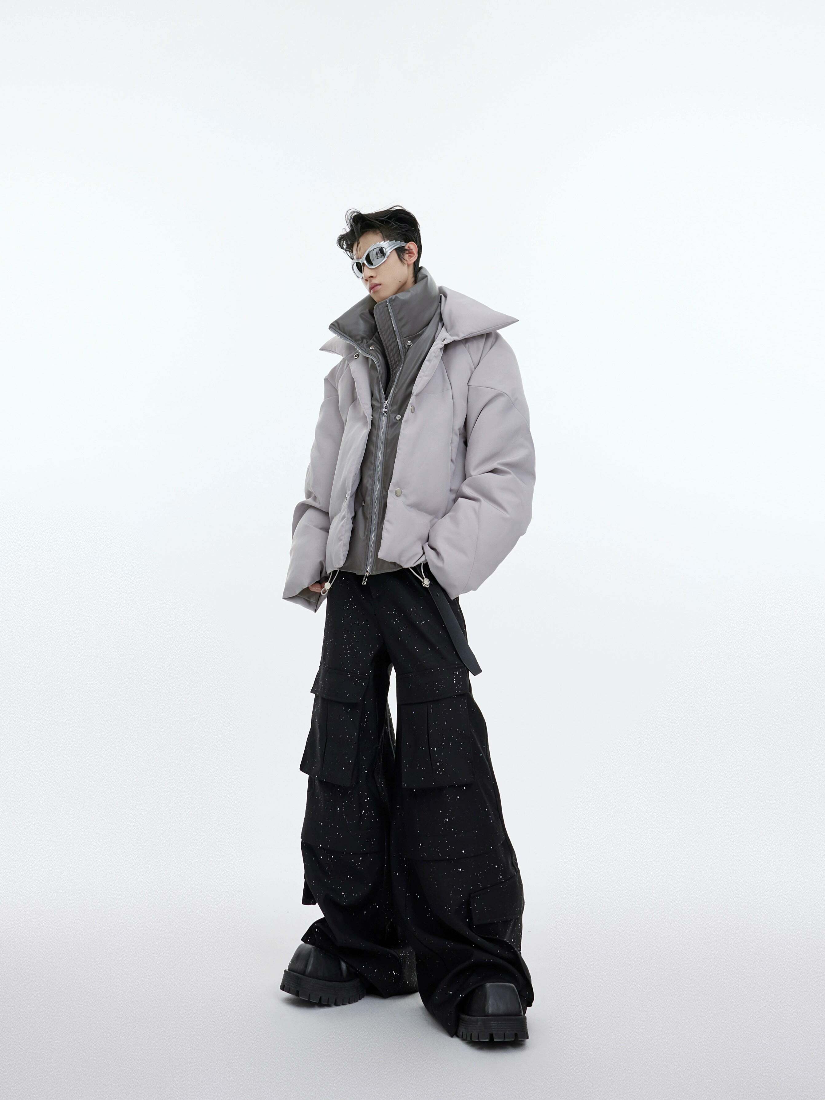 CulturE Double Layered Puffer Jacket - Y2K Grunge, 90s Retro, Summer & Party Outfits