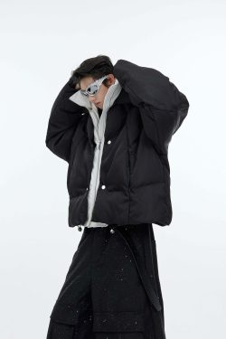 CulturE Double Layered Puffer Jacket - Y2K Grunge, 90s Retro, Summer & Party Outfits
