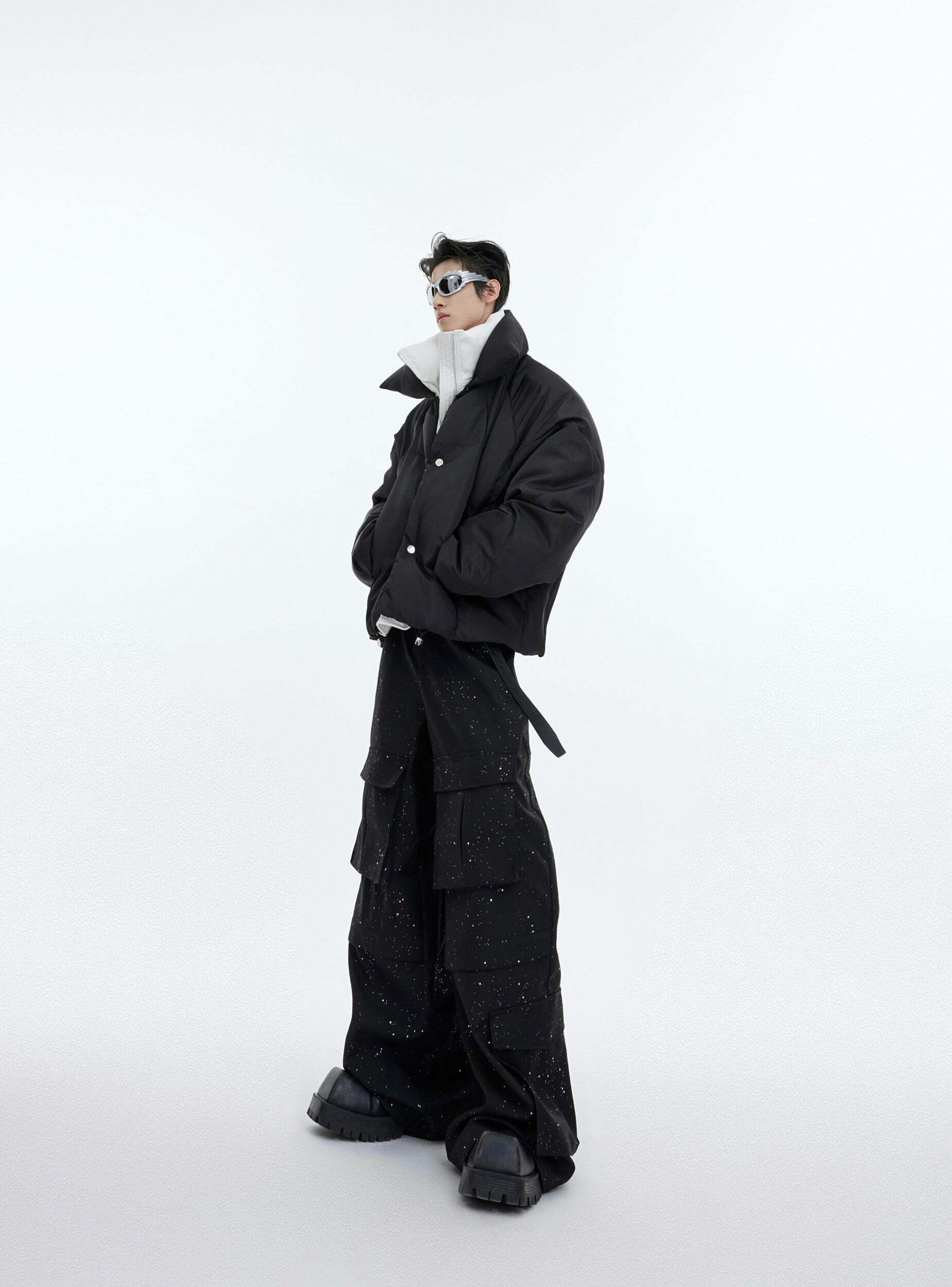 CulturE Double Layered Puffer Jacket - Y2K Grunge, 90s Retro, Summer & Party Outfits