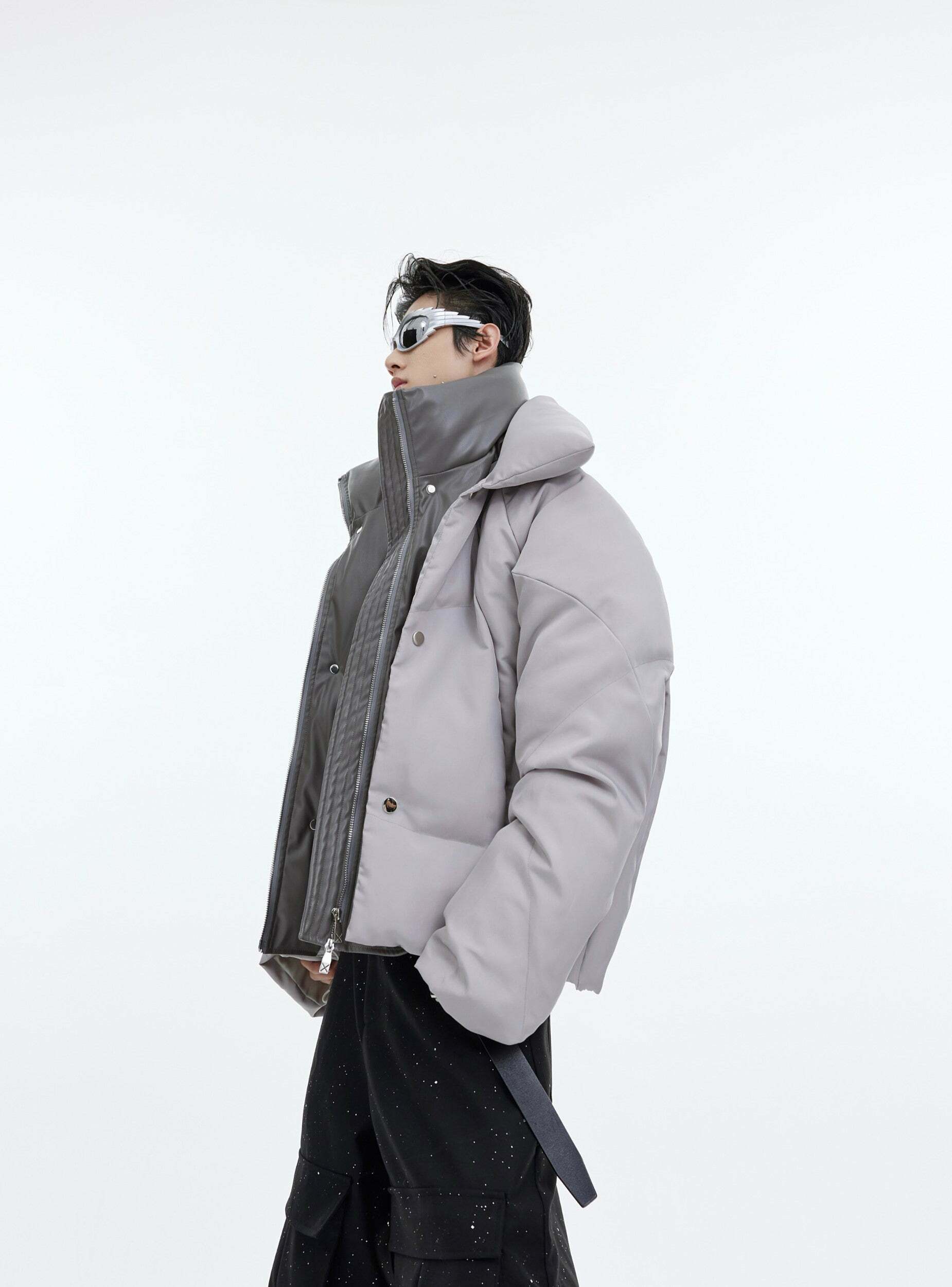 CulturE Double Layered Puffer Jacket - Y2K Grunge, 90s Retro, Summer & Party Outfits