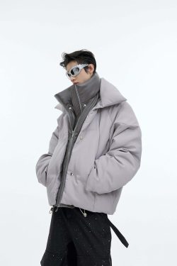 CulturE Double Layered Puffer Jacket - Y2K Grunge, 90s Retro, Summer & Party Outfits