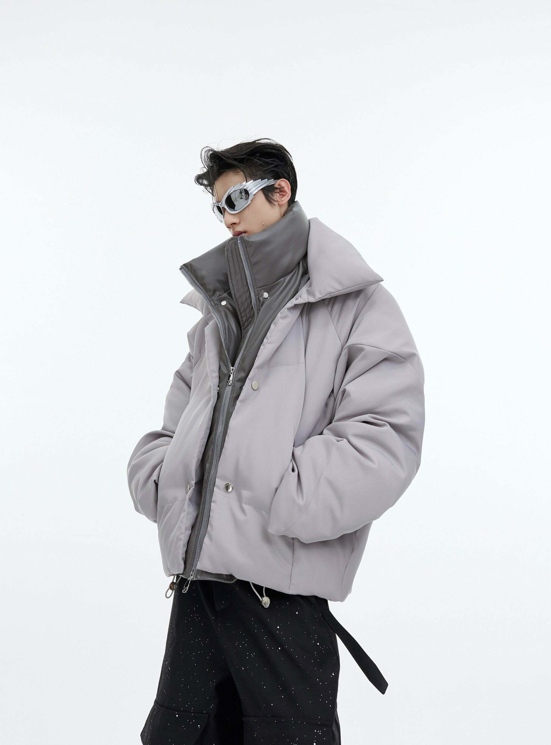 CulturE Double Layered Puffer Jacket - Y2K Grunge, 90s Retro, Summer & Party Outfits