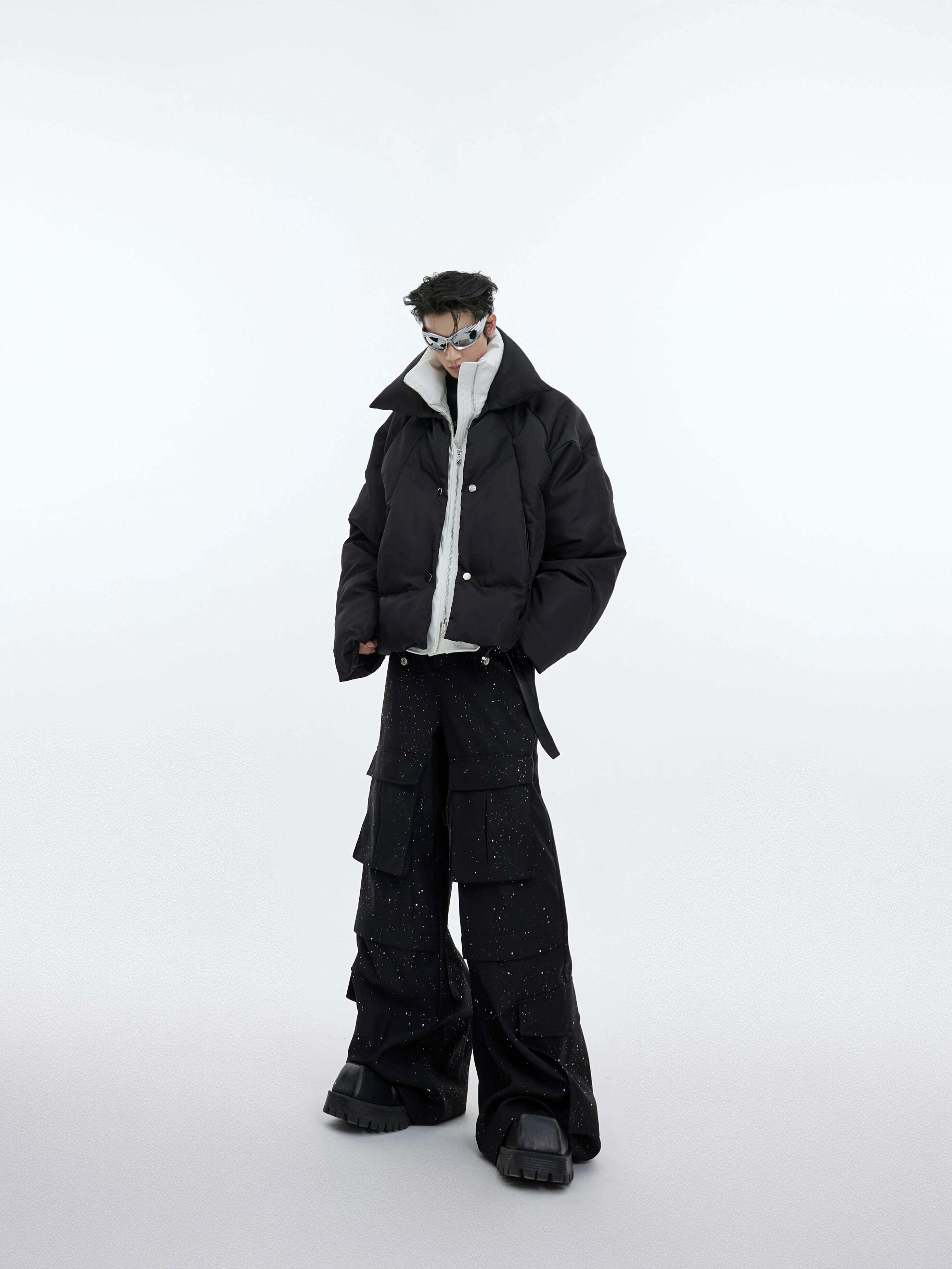 CulturE Double Layered Puffer Jacket - Y2K Grunge, 90s Retro, Summer & Party Outfits
