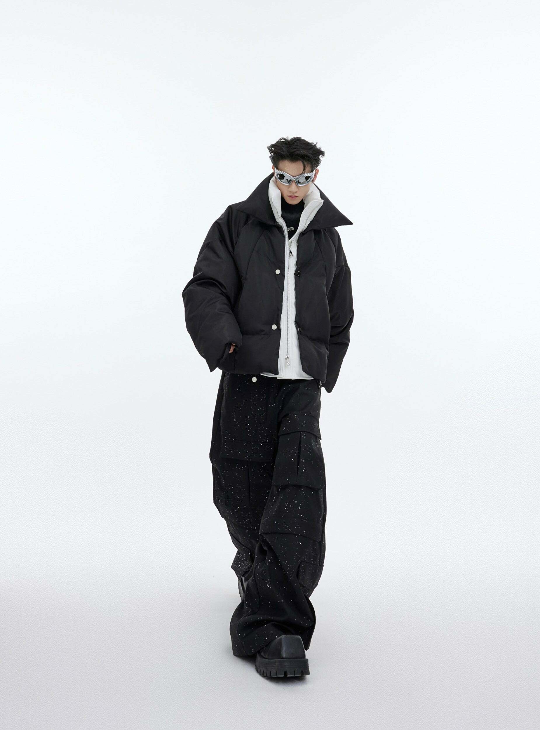 CulturE Double Layered Puffer Jacket - Y2K Grunge, 90s Retro, Summer & Party Outfits