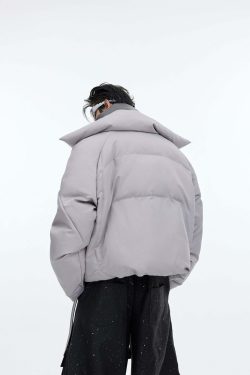 CulturE Double Layered Puffer Jacket - Y2K Grunge, 90s Retro, Summer & Party Outfits