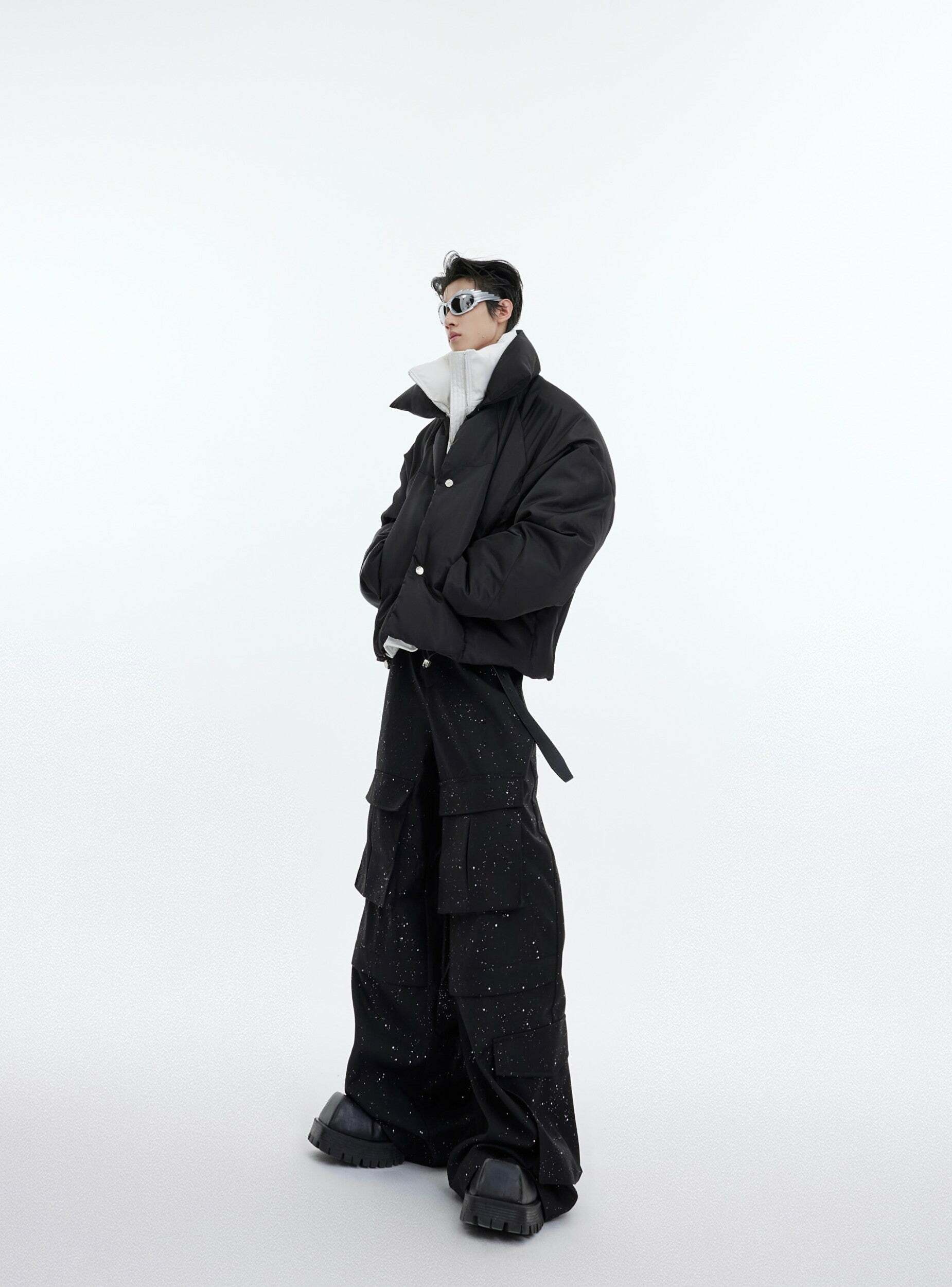 CulturE Double Layered Puffer Jacket - Y2K Grunge, 90s Retro, Summer & Party Outfits
