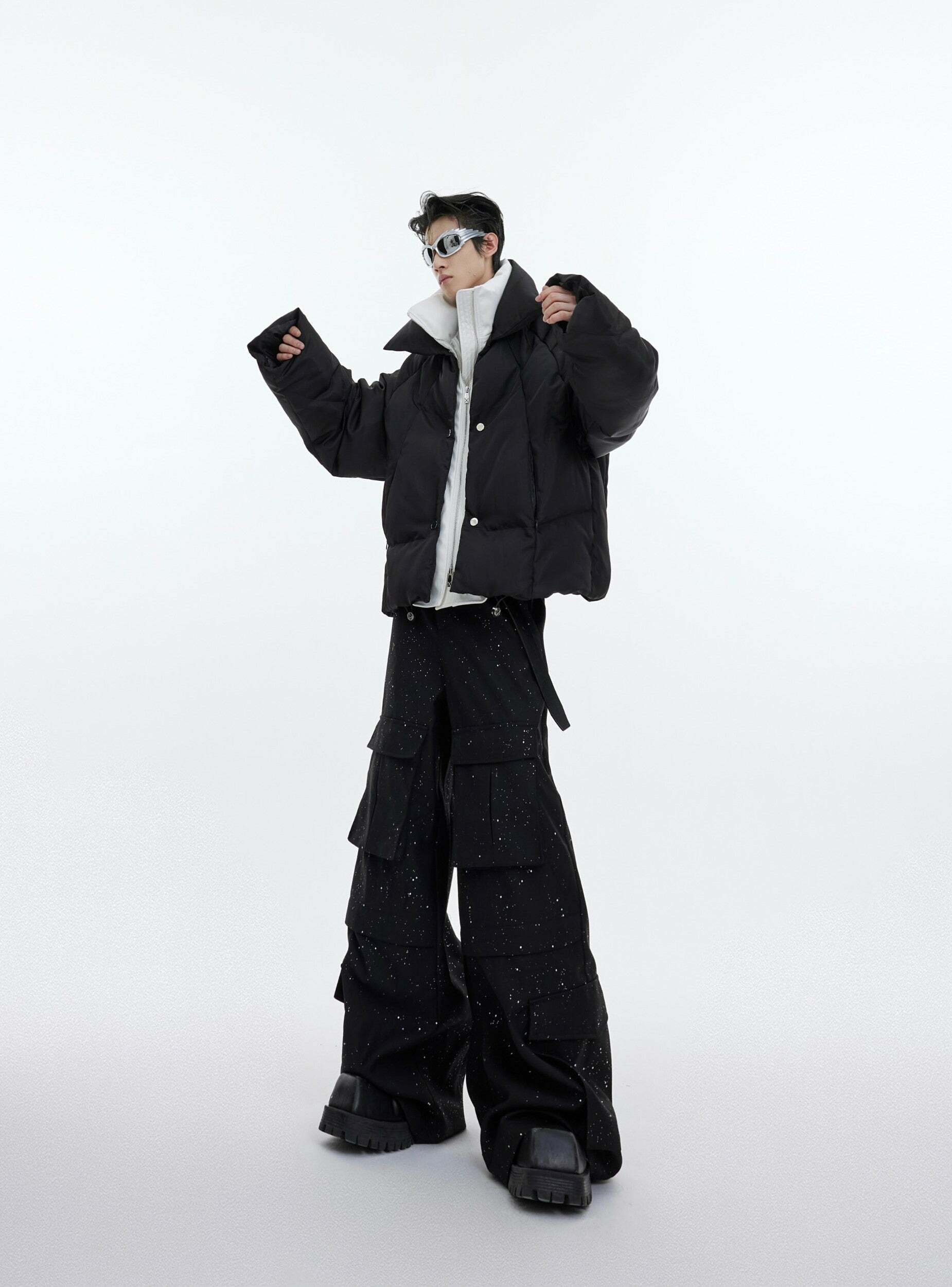 CulturE Double Layered Puffer Jacket - Y2K Grunge, 90s Retro, Summer & Party Outfits