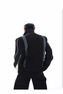 CulturE Spliced Biker Jacket - Y2K Grunge, 90s Retro, Summer Outfits, Y2K Club & Party