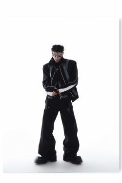 CulturE Spliced Biker Jacket - Y2K Grunge, 90s Retro, Summer Outfits, Y2K Club & Party