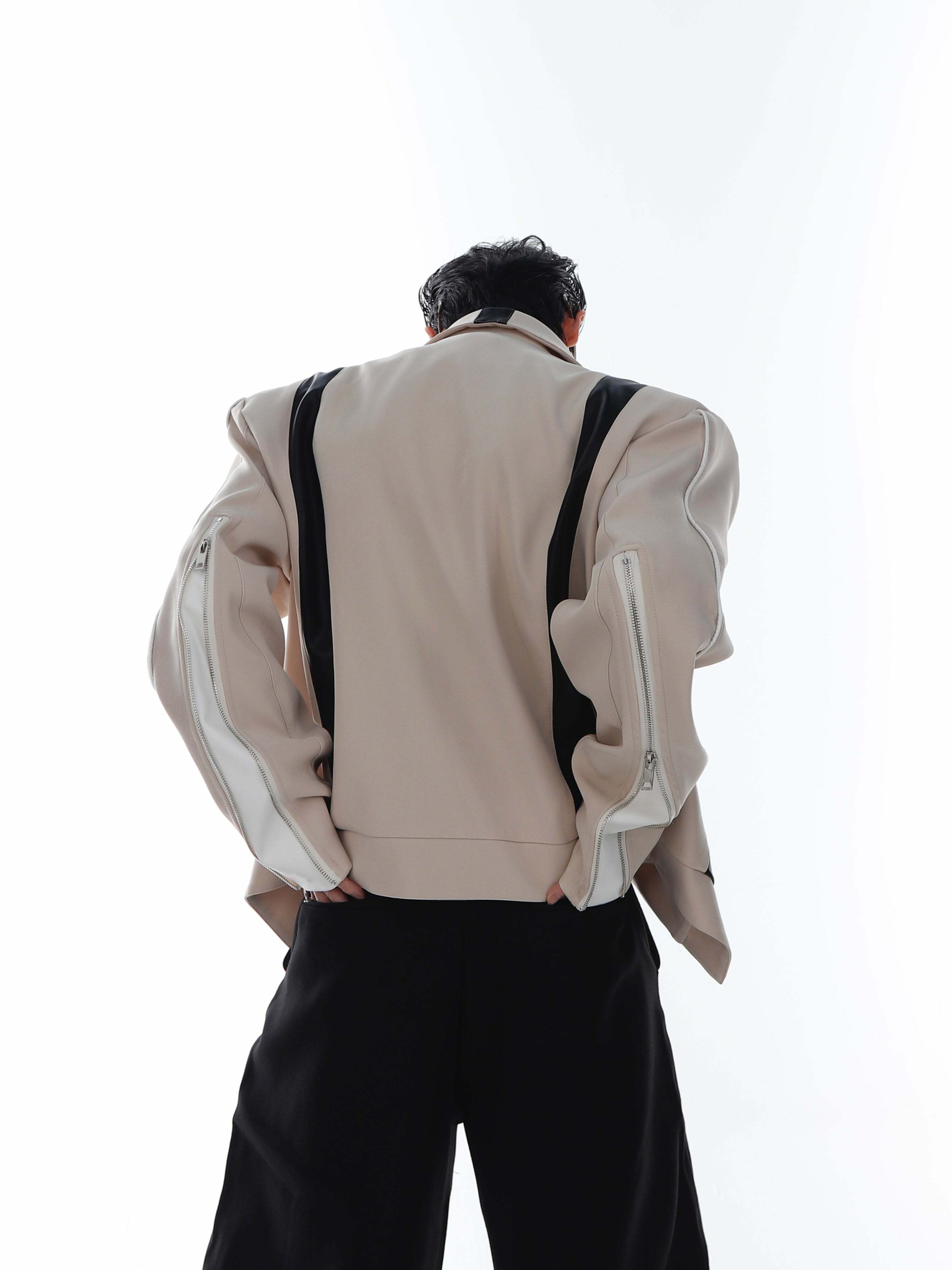CulturE Spliced Biker Jacket - Y2K Grunge, 90s Retro, Summer Outfits, Y2K Club & Party