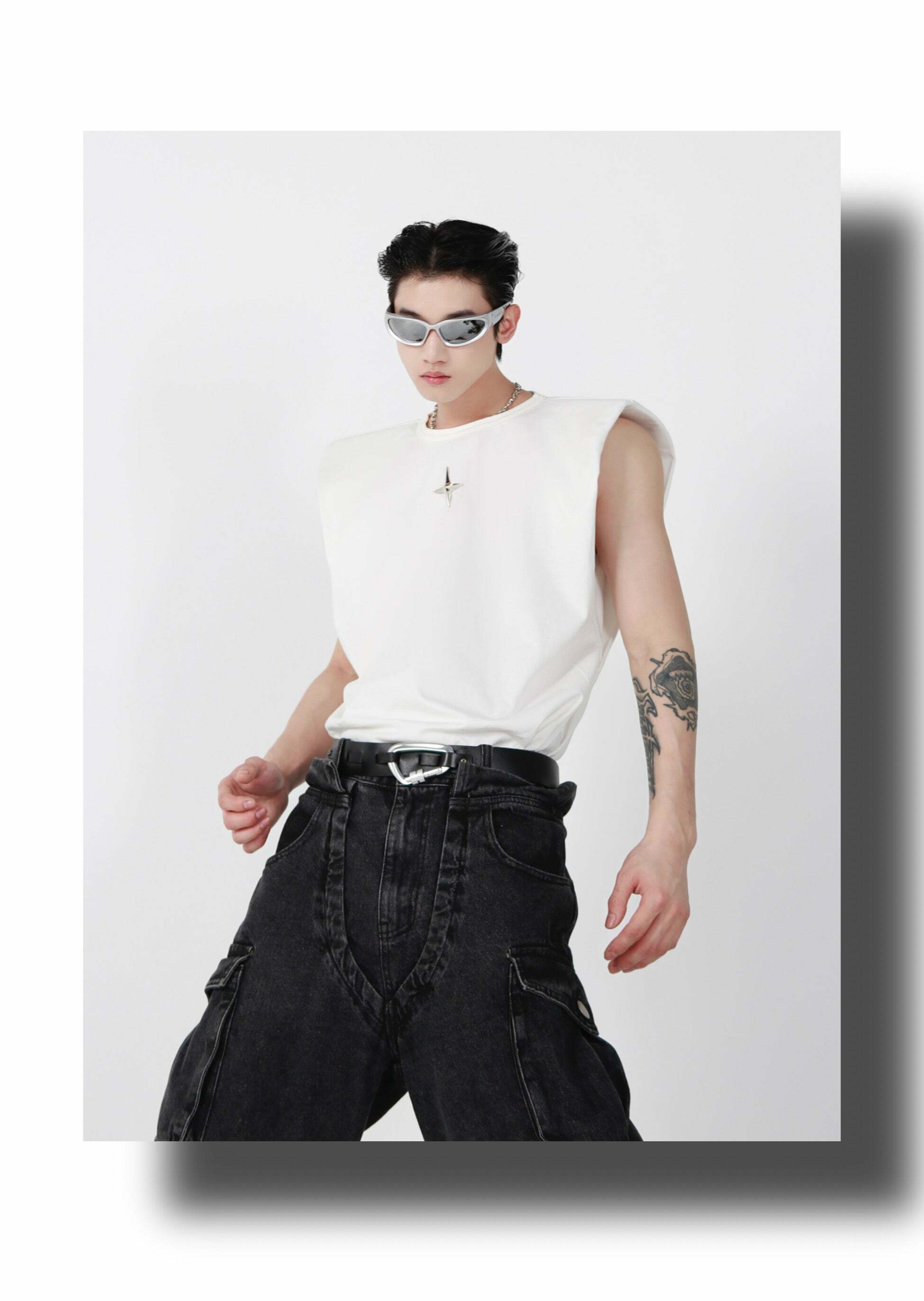 CulturE Star Spike Tank Top - Y2K Summer Grunge, 90s Retro, Pastel Goth, Y2K Party & Club