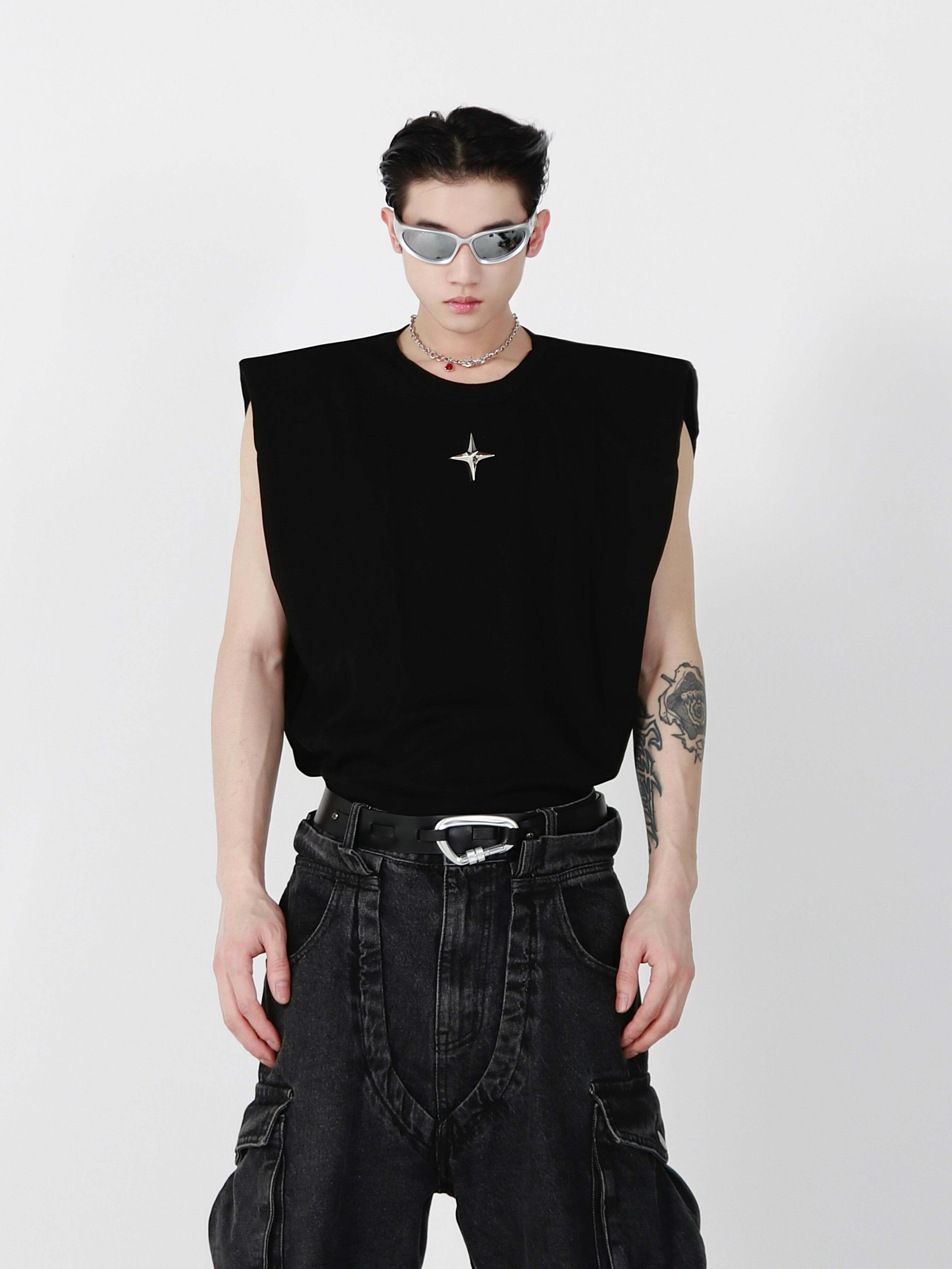 CulturE Star Spike Tank Top - Y2K Summer Grunge, 90s Retro, Pastel Goth, Y2K Party & Club