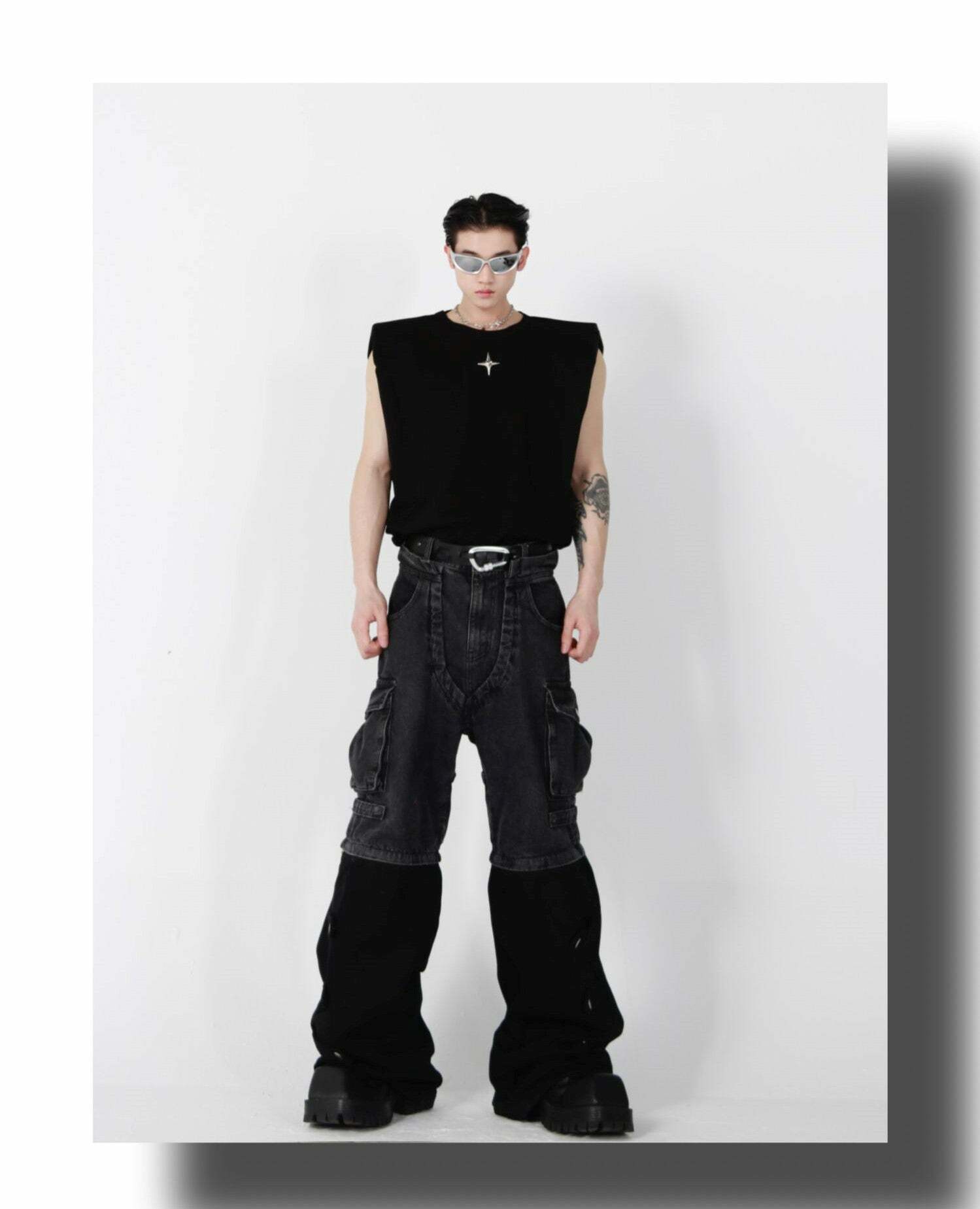 CulturE Star Spike Tank Top - Y2K Summer Grunge, 90s Retro, Pastel Goth, Y2K Party & Club