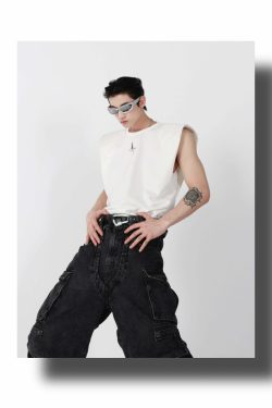 CulturE Star Spike Tank Top - Y2K Summer Grunge, 90s Retro, Pastel Goth, Y2K Party & Club