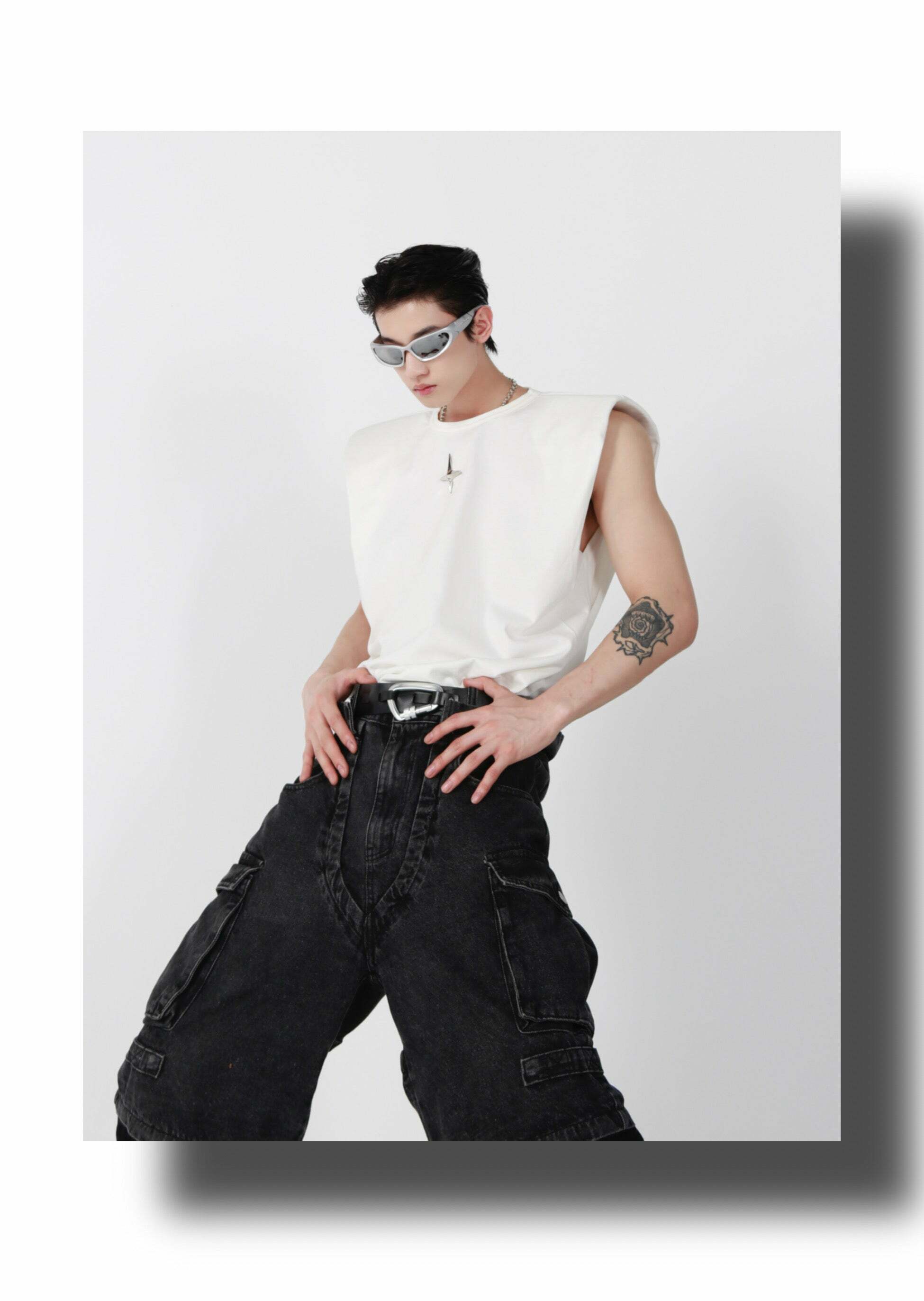 CulturE Star Spike Tank Top - Y2K Summer Grunge, 90s Retro, Pastel Goth, Y2K Party & Club