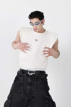 CulturE Star Spike Tank Top - Y2K Summer Grunge, 90s Retro, Pastel Goth, Y2K Party & Club