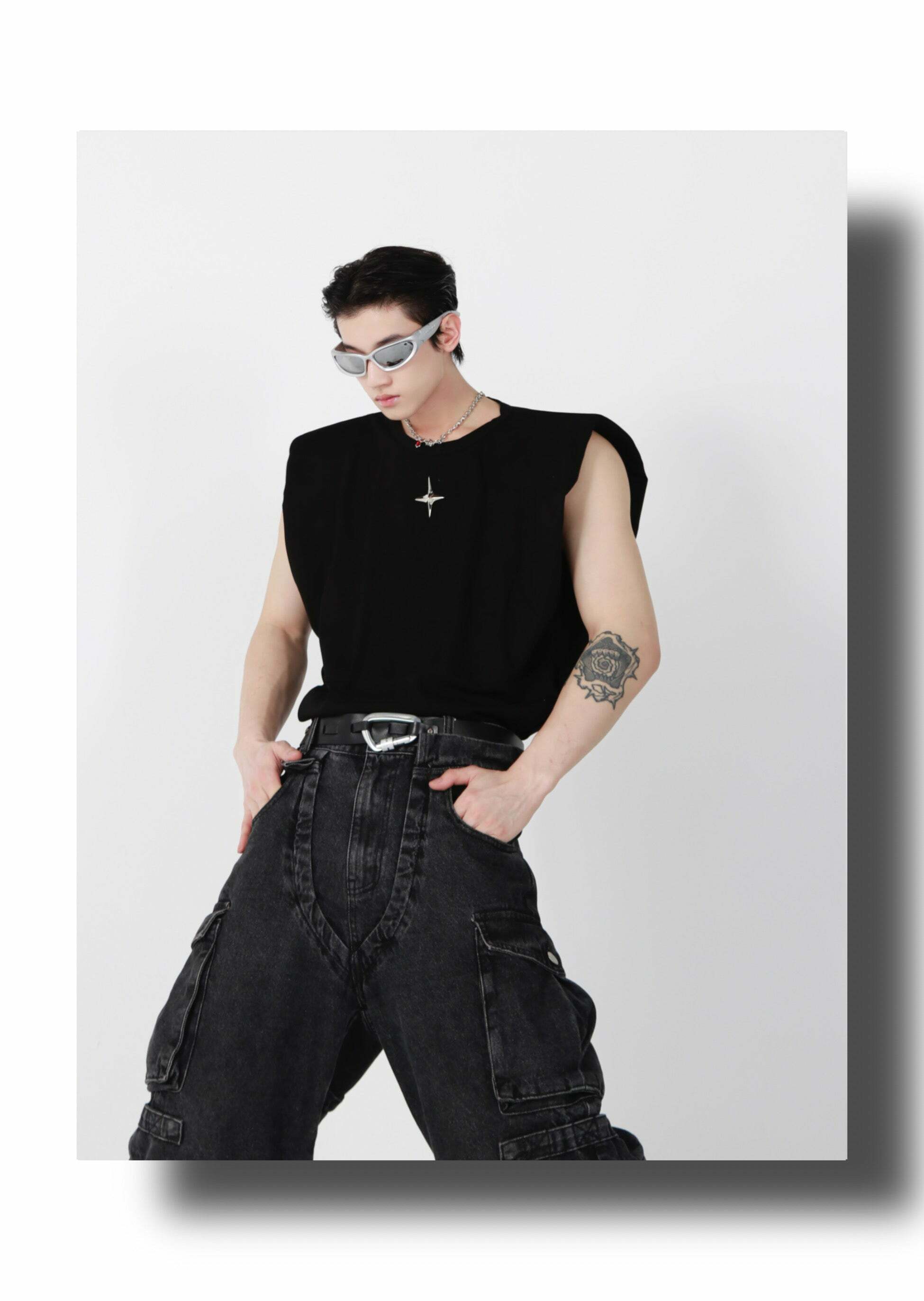 CulturE Star Spike Tank Top - Y2K Summer Grunge, 90s Retro, Pastel Goth, Y2K Party & Club