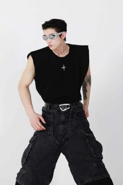 CulturE Star Spike Tank Top - Y2K Summer Grunge, 90s Retro, Pastel Goth, Y2K Party Outfit