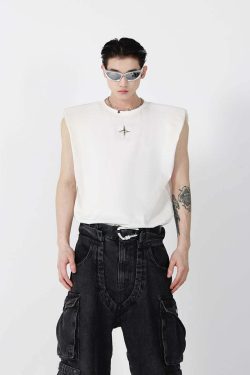 CulturE Star Spike Tank Top - Y2K Summer Grunge, 90s Retro, Pastel Goth, Y2K Party Outfit