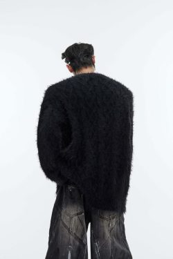 CulturE Studded Collar Sweater - Y2K Grunge, 90s Fashion, Retro Style, Pastel Goth, Y2K
