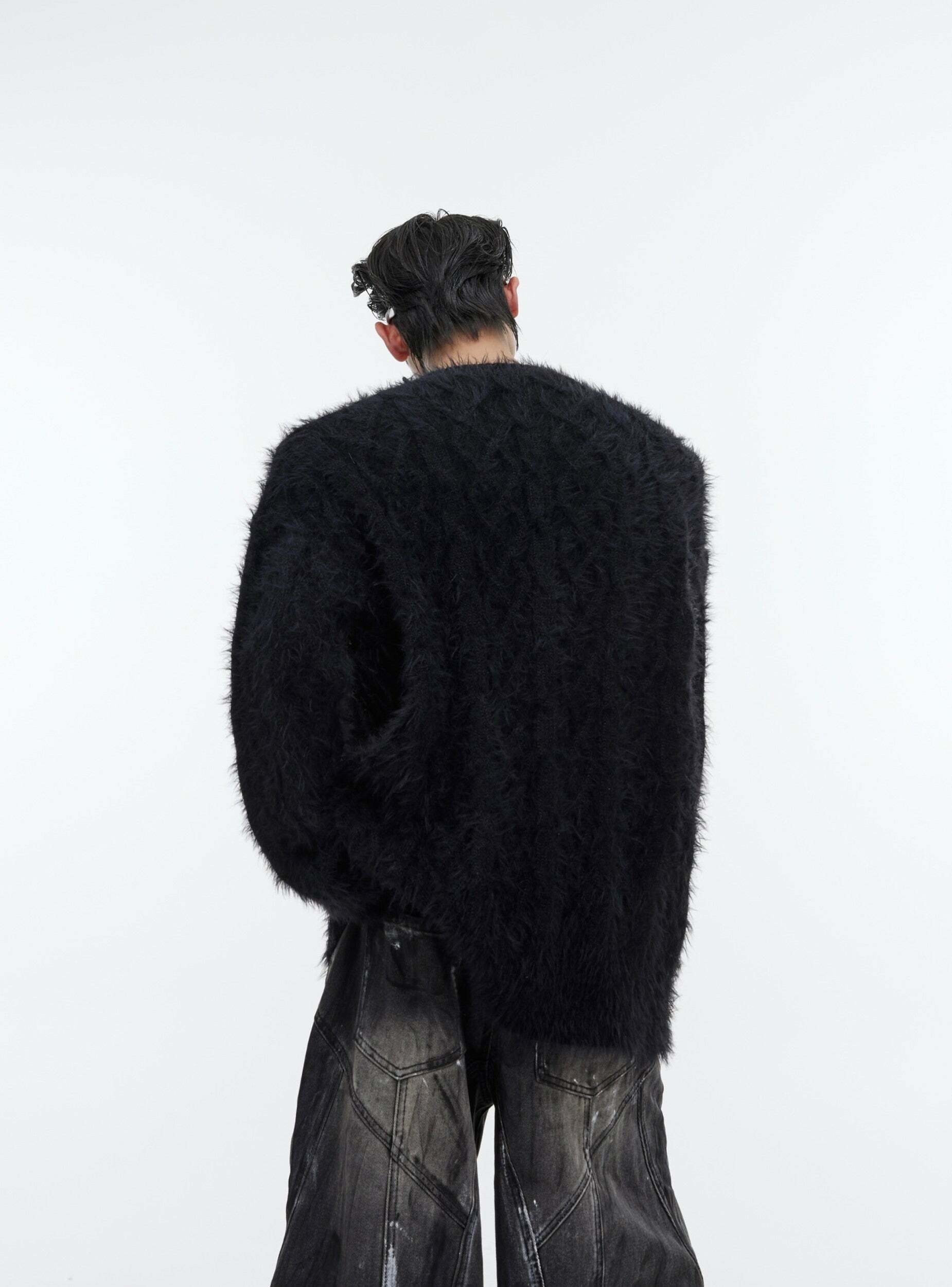 CulturE Studded Collar Sweater - Y2K Grunge, 90s Fashion, Retro Style, Pastel Goth, Y2K