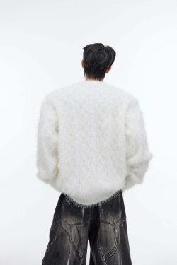 CulturE Studded Collar Sweater - Y2K Grunge, 90s Fashion, Retro Style, Pastel Goth, Y2K
