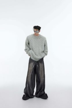 CulturE Studded Collar Sweater - Y2K Grunge, 90s Fashion, Retro Style, Pastel Goth, Y2K