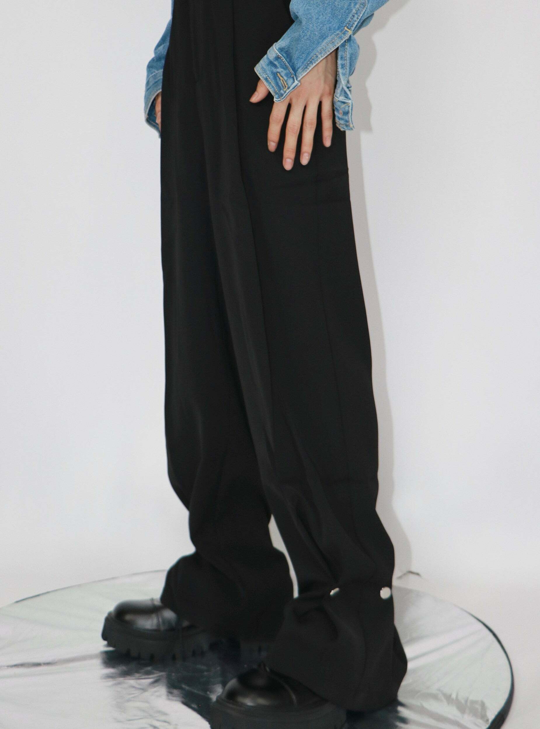 CulturE Studded Trousers - Y2K Summer Grunge, 90s Retro, Gothic Y2K, Y2K Party