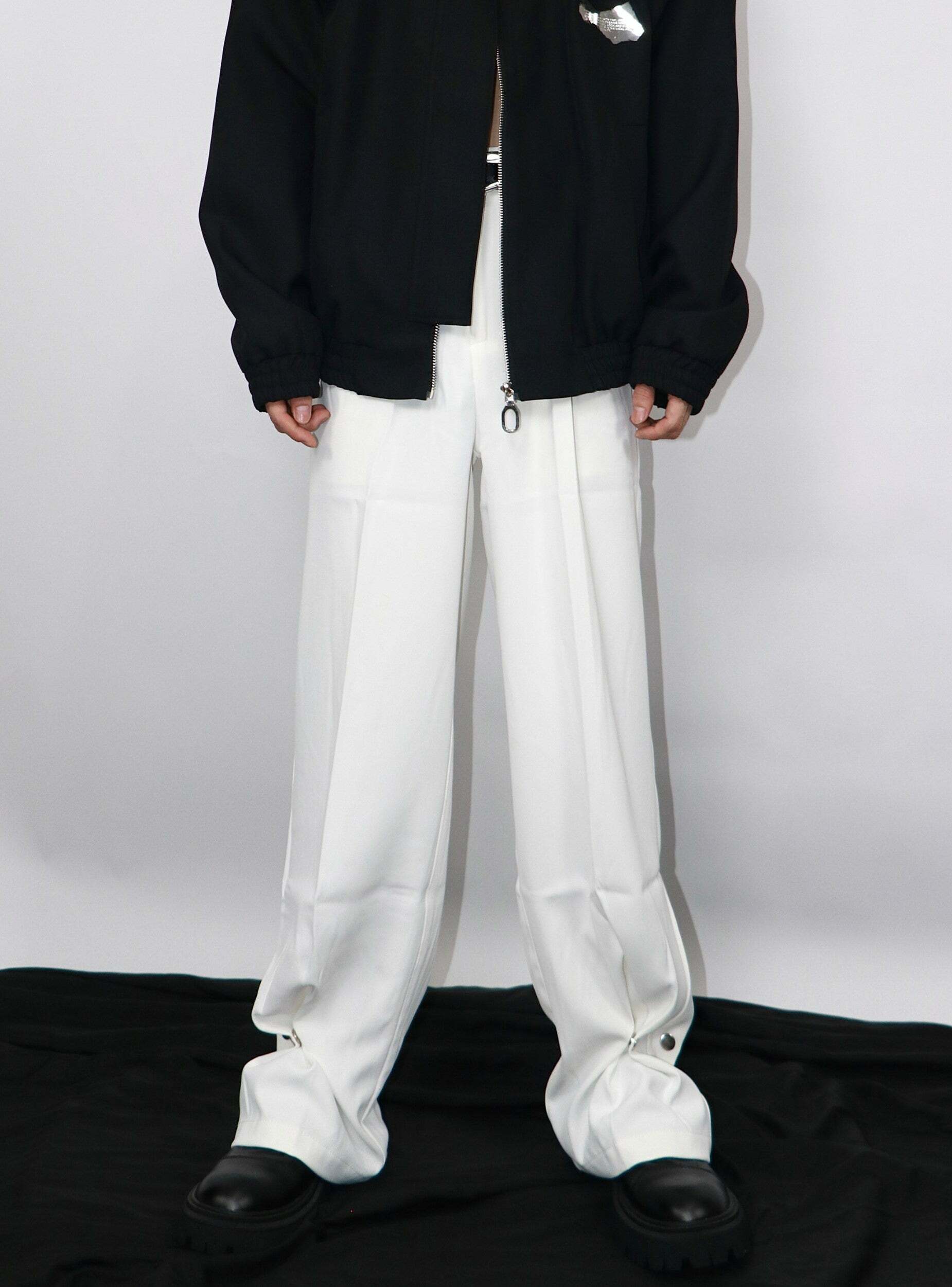 CulturE Studded Trousers - Y2K Summer Grunge, 90s Retro, Gothic Y2K, Y2K Party