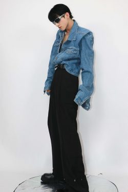 CulturE Studded Trousers - Y2K Summer Grunge, 90s Retro, Gothic Y2K, Y2K Party