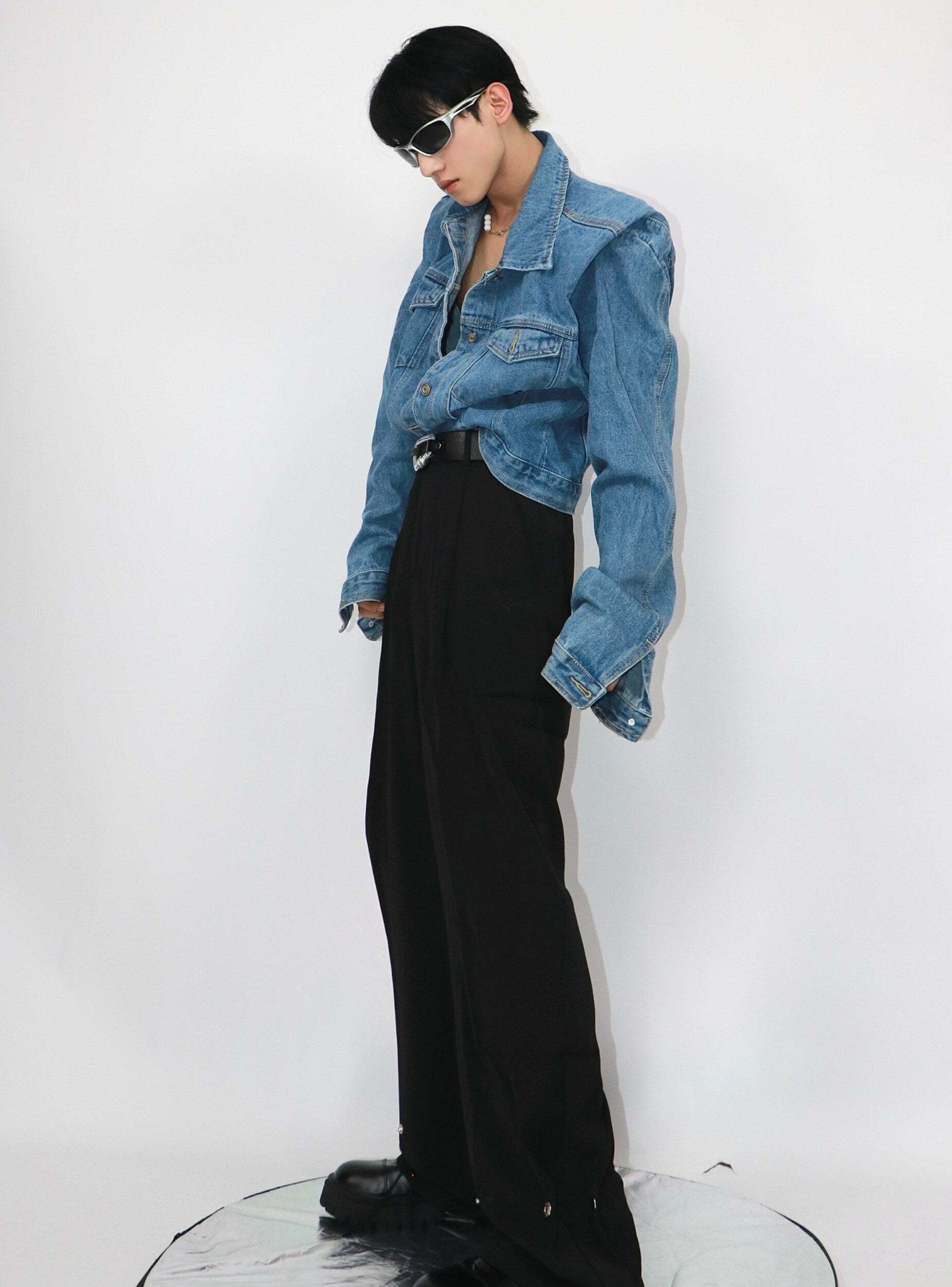 CulturE Studded Trousers - Y2K Summer Grunge, 90s Retro, Gothic Y2K, Y2K Party