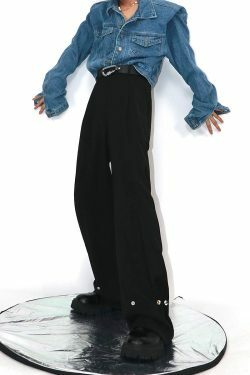 CulturE Studded Trousers - Y2K Summer Grunge, 90s Retro, Gothic Y2K, Y2K Party