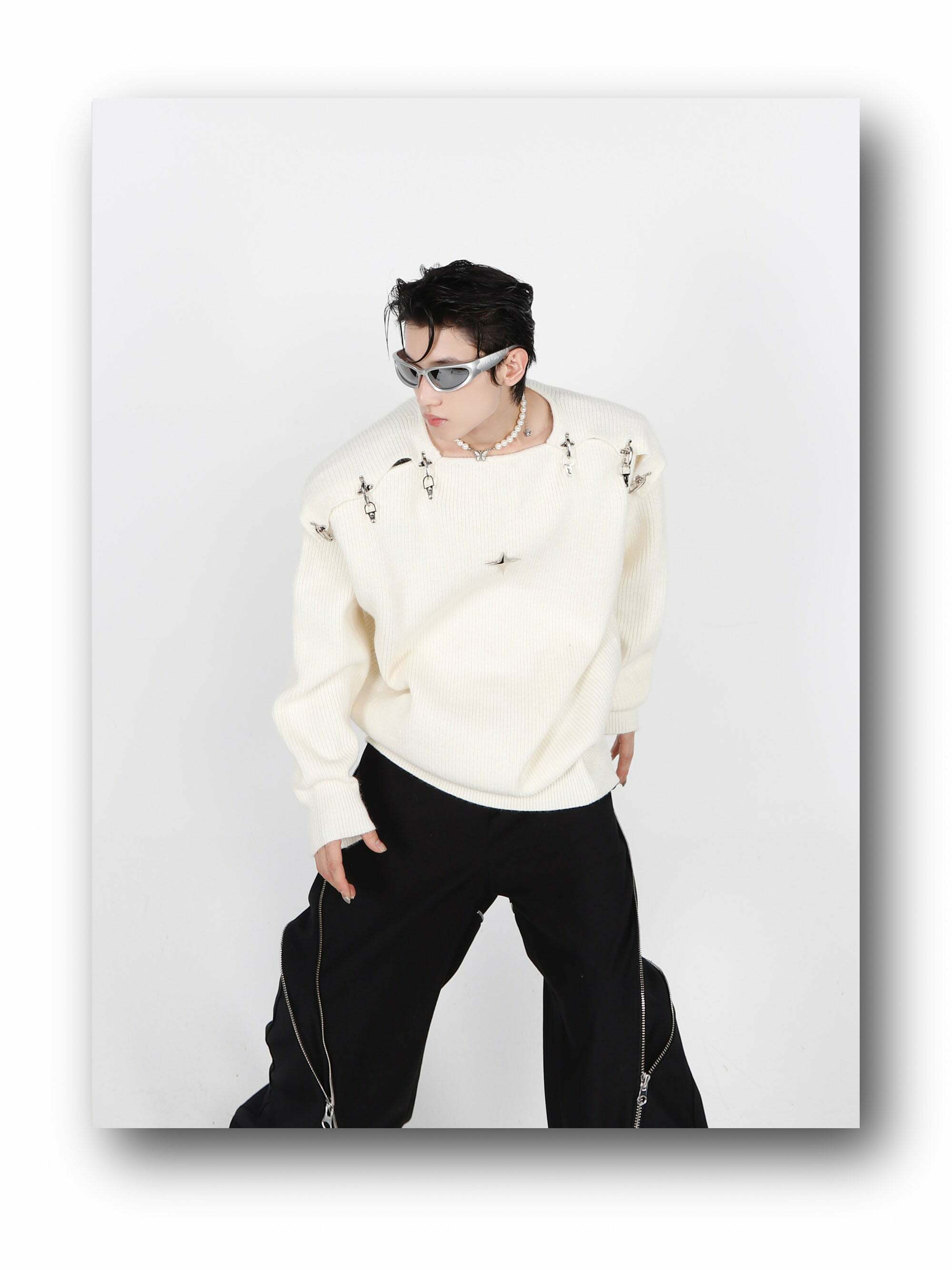 CulturE Y3K Sweater - Y2K Summer, 90s Grunge, Retro Style, Y2K Club & Party Out