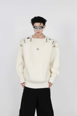 CulturE Y3K Sweater - Y2K Summer & 90s Grunge Fashion, Retro Y2K Club & Party Outfits