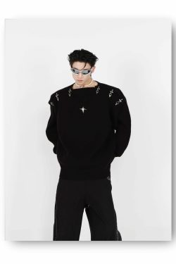 CulturE Y3K Sweater - Y2K Summer & 90s Grunge Fashion, Retro Y2K Club & Party Outfits