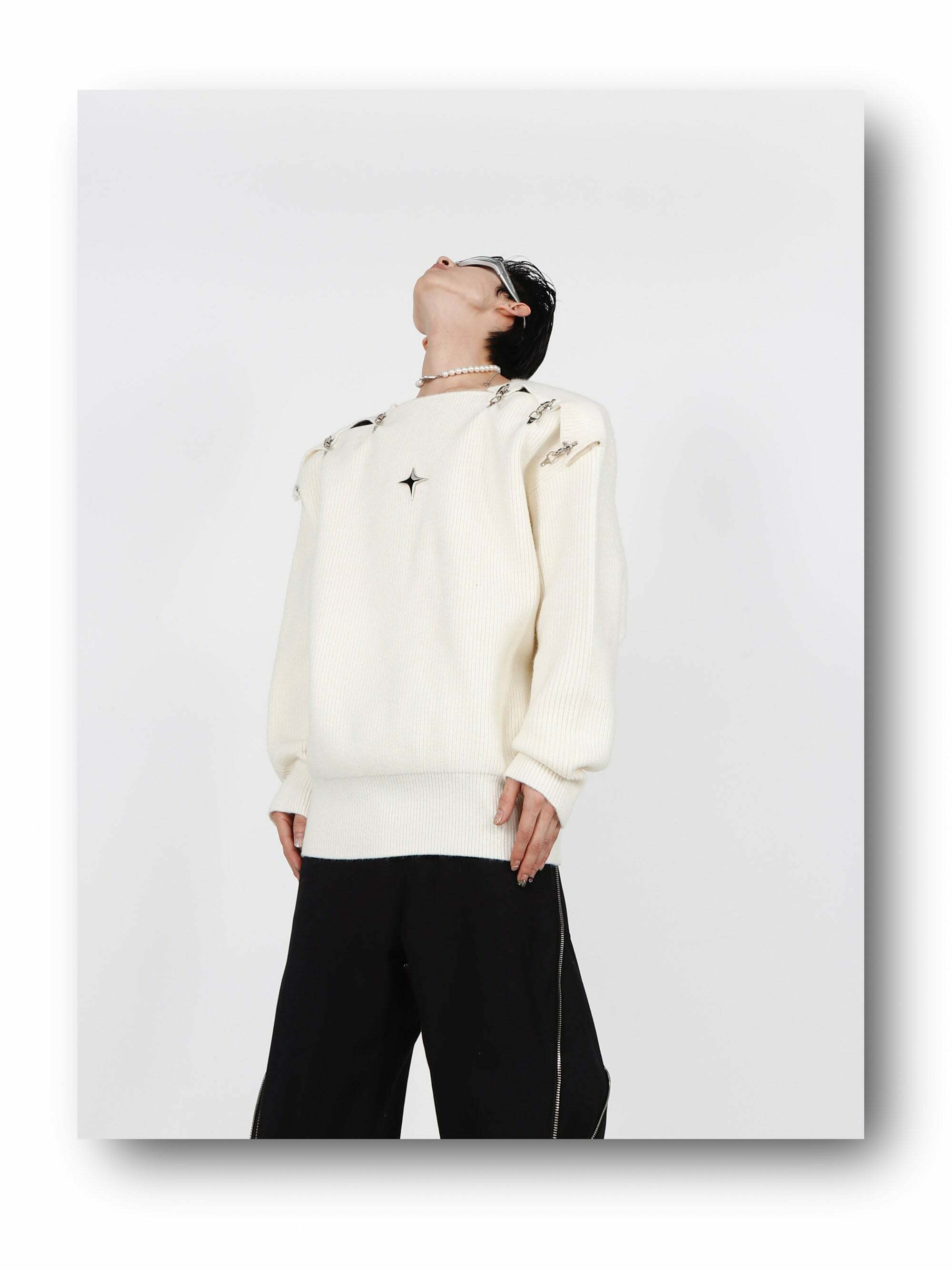 CulturE Y3K Sweater - Y2K Summer & 90s Grunge Fashion, Retro Y2K Club & Party Outfits