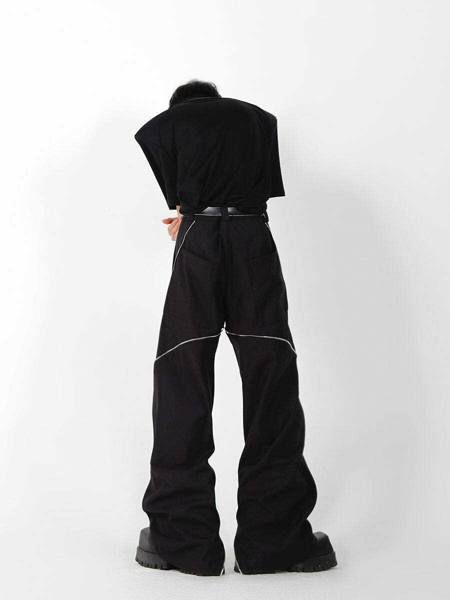 CulturE Zipper Pants - Y2K Summer Grunge & 90s Retro Fashion, Perfect for Y2K Party & Club Outfits