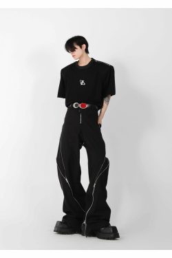 CulturE Zipper Pants - Y2K Summer Grunge & 90s Retro Fashion, Perfect for Y2K Party & Club Outfits