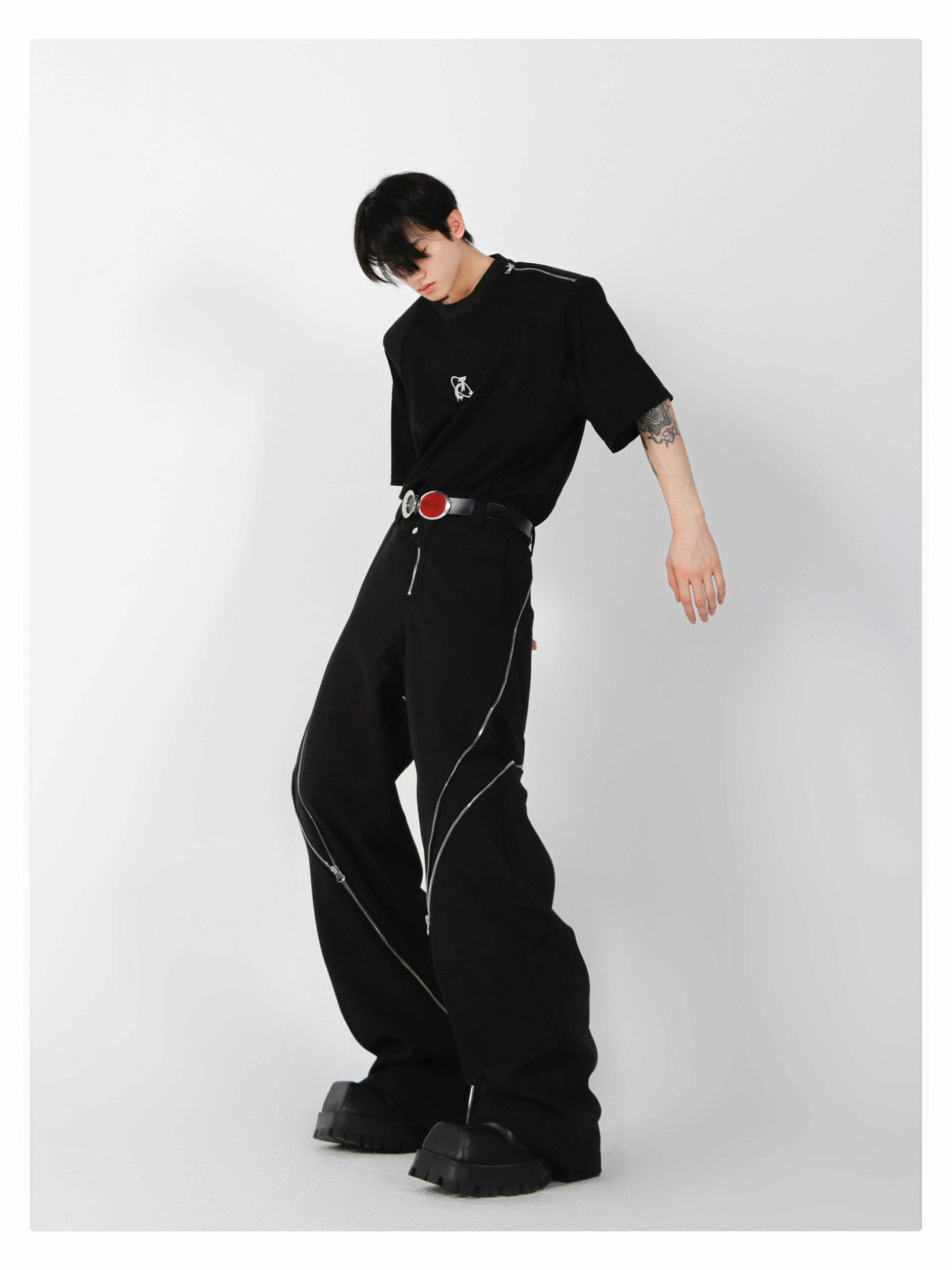 CulturE Zipper Pants - Y2K Summer Grunge & 90s Retro Fashion, Perfect for Y2K Party & Club Outfits