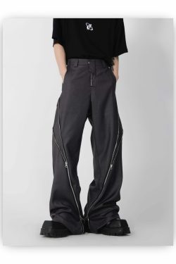 CulturE Zipper Pants - Y2K Summer Grunge & 90s Retro Fashion, Perfect for Y2K Party & Club Outfits