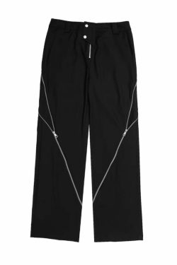 CulturE Zipper Pants - Y2K Summer Grunge & 90s Retro Fashion, Perfect for Y2K Party & Club Outfits