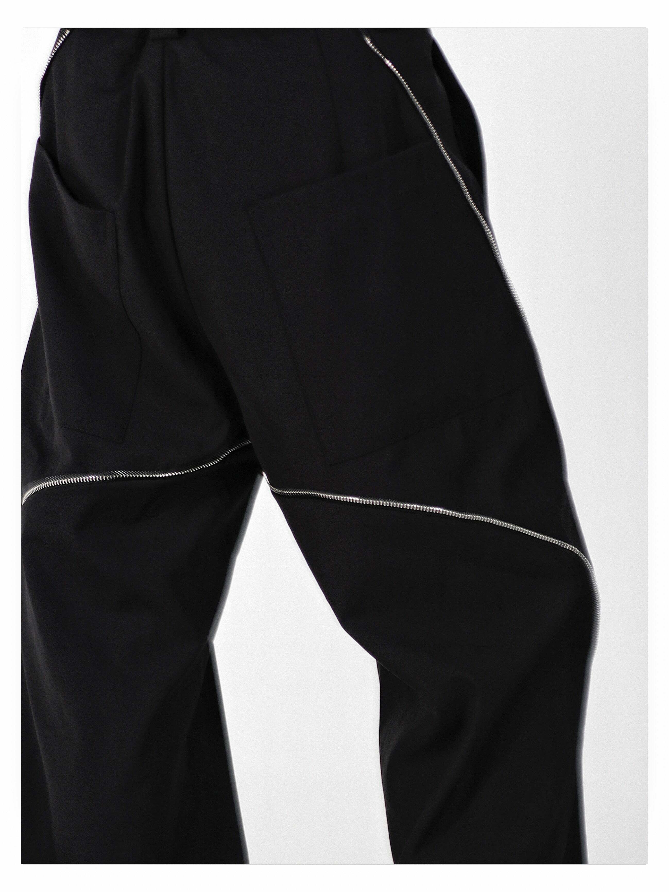 CulturE Zipper Pants - Y2K Summer Grunge & 90s Retro Fashion, Perfect for Y2K Party & Club Outfits