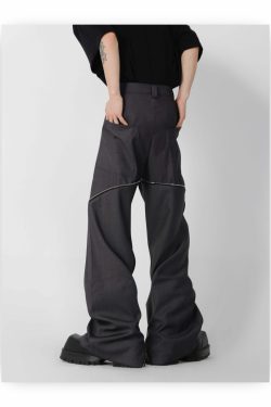 CulturE Zipper Pants - Y2K Summer Grunge & 90s Retro Fashion, Perfect for Y2K Party & Club Outfits