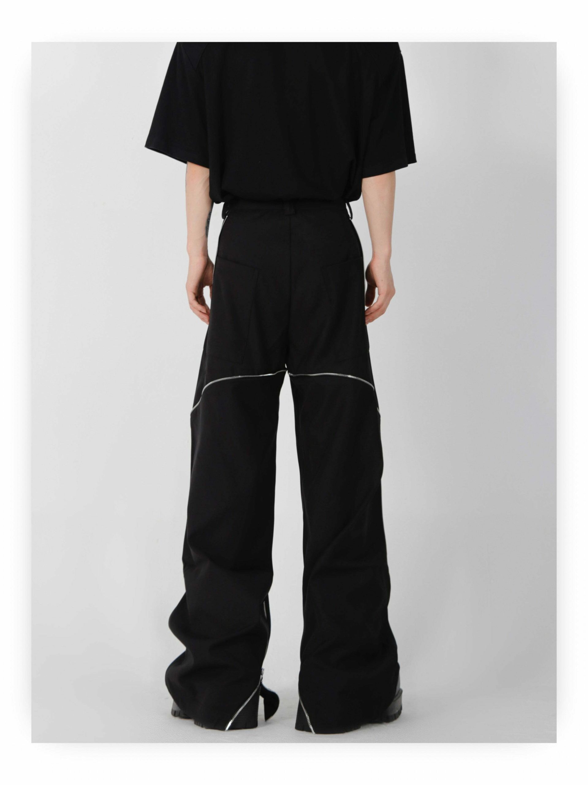 CulturE Zipper Pants - Y2K Summer Grunge & 90s Retro Fashion, Perfect for Y2K Party & Club Outfits