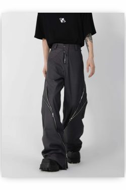 CulturE Zipper Pants - Y2K Summer Grunge & 90s Retro Fashion, Perfect for Y2K Party & Club Outfits
