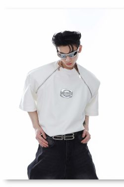 CulturE Zipper Tee - Y2K Summer Grunge, 90s Retro, Pastel Goth, Y2K Club & Party Out