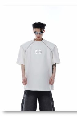 CulturE Zipper Tee - Y2K Summer Grunge, 90s Retro, Pastel Goth, Y2K Club & Party Out