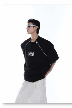CulturE Zipper Tee - Y2K Summer Grunge, 90s Retro, Pastel Goth, Y2K Club & Party Out